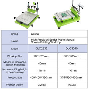 Máquina de serigrafía Manual de 1 color de alta precisión <span class=keywords><strong>DELIO</strong></span>, impresora de tela de un solo color de nueva condición para línea de producción de PCB SMT - Product Image 3