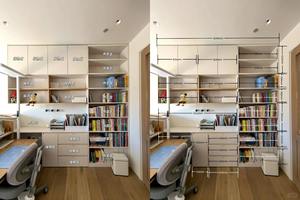 Conception de meubles en bois pour chambre d'enfants comprenant une bibliothèque de bureau de lit adaptée à la chambre d'enfants - Product Image 3