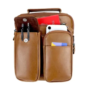 Sac bandoulière vintage en cuir de vache véritable Andong pour homme, sac à bandoulière pour homme, sac à main 1684 - Product Image 5