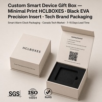 Boîte d'emballage personnalisée pour horloge intelligente, boîte cadeau en forme de livre, vente en gros, boîte en papier rigide avec fermeture magnétique pour réveil