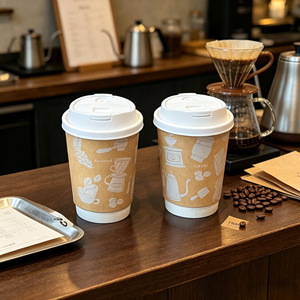 Gobelets à café jetables en papier biodégradable à double paroi, imprimés sur mesure, 16 oz, pour les fournitures d'événements, vente en gros - Product Image 2