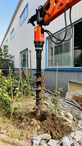 Hydraulischer Erdbohrer-Antrieb Pfahlbohrer Mini-Kompaktlader-Bohraufsatz für Bagger Traktor Kran Baggerlader - Product Image 2