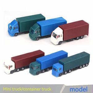 소형 규모 모래 테이블 모델 트럭 컨테이너 트럭 도시 경관 야외 차량 - Product Image 4