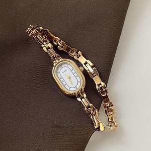 นาฬิกาข้อมือสไตล์เรโทรสุดหรูสำหรับผู้หญิง ดีไซน์แผ่นหน้าปัดแบบศิลปะ สายบาง ดีไซน์เรียบหรู เหมาะสำหรับนักเรียน คุณภาพสูง กันน้ำ - Product Image 4