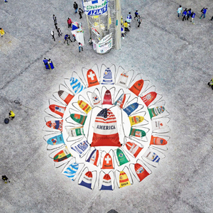 Borsa a sacco personalizzata in poliestere con coulisse, stile cartone animato, per tifosi di calcio - Coppa del Mondo 2026 - Product Image 3