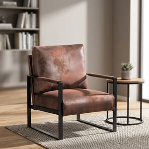 Velvet Comfy Convertible Durable Tilting Single Seat Sofa <b>Chair</b> Mid-Century Modern 1 Pillow Eco-Friendly Metal Legs Home Office - Product Image 3