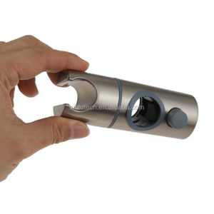 Silver Plastic Adjustable Bathroom Shower Rail Heads Stand Bath Bar <b>Bracket</b> Hanging Cylindrical Clamp <b>Black</b> Shower Head Holder - Product Image 3