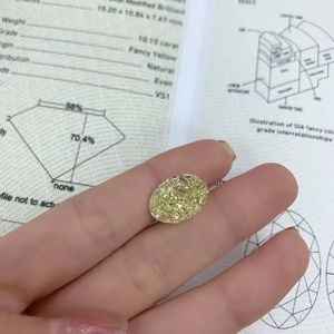 IGI鑑定書付きファンシービビッドイエローオーバルカットVVS VSラボダイヤモンド1ct 2ct 3ct 4ct 5ct HPHT&CVDルースラボグロウンダイヤモンド - Product Image 2