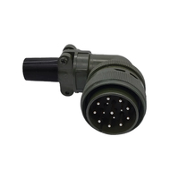 Connecteur circulaire étanche MS3108A-28-20P (prise coudée) et MS3102A-28-20S (prise) 14 broches à contacts mixtes, conforme MIL-C-5015 MS5015