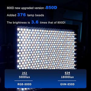 Panel de luz de video LED GVM 850D RGB, <span class=keywords><strong>Kit</strong></span> de iluminación de fotografía profesional, luces de relleno de Youtube con Control de aplicación para transmisión en vivo - Product Image 6