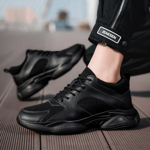 Baskets de sport décontractées pour hommes en microfibre à lacets, avec rehaussement invisible 8 cm, en maille - Product Image 4