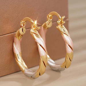 Miyan.2002 Aretes de Aro Evan&Hans, Chapados en Oro de 18K, Aleación de Zinc, Multicolor, Joyería de Moda para Mujer - Product Image 3