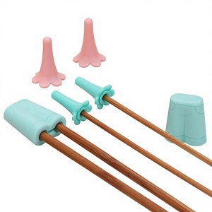 Protège-aiguilles en caoutchouc souple antidérapants pour accessoires de tricot - Product Image 1