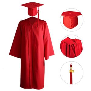 Toga de Graduación Blanca Mate para Adultos, 100% Poliéster, Unisex - Product Image 6