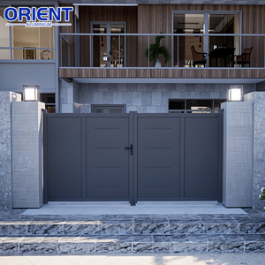 Porte coulissante en aluminium de haute qualité, <span class=keywords><strong>portail</strong></span> automatique à battants pour allée, clôture en aluminium, porte <span class=keywords><strong>d</strong></span>'<span class=keywords><strong>entrée</strong></span> de jardin en aluminium - Product Image 1