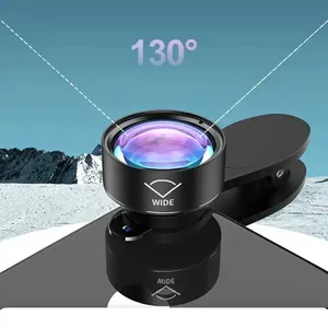 Hot 3 trong 1 195 độ Fisheye 130 độ góc rộng 15x Macro điện thoại ống kính Lash điện thoại thông minh Pro siêu Macro ống kính cho di động