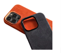 Coque de téléphone portable en cuir de luxe en daim en vrac haut de gamme pour iPhone 16 pro max 15 14 couverture arrière de charge magnétique