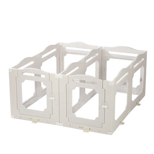 USMILEPET Personalizar HDPE + Paneles de Valla Transparente Acrílico Jaula <span class=keywords><strong>para</strong></span> Perros con <span class=keywords><strong>Ruedas</strong></span> Esgrima Puertas de Enrejado <span class=keywords><strong>para</strong></span> Casa Sala de Estar - Product Image 5