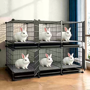 <span class=keywords><strong>Cage</strong></span> d'élevage extra-large pour lapins domestiques <span class=keywords><strong>avec</strong></span> un espace intérieur spacieux, super grande clôture extérieure pour lapins - Product Image 2