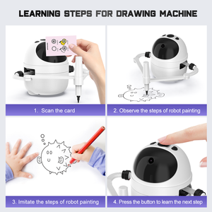Robot de <span class=keywords><strong>dessin</strong></span> intelligent STEM avec reconnaissance par caméra - Ensemble de jouets éducatifs de <span class=keywords><strong>dessin</strong></span> personnalisés OEM en plastique ABS avec <span class=keywords><strong>batterie</strong></span> rechargeable - Product Image 5