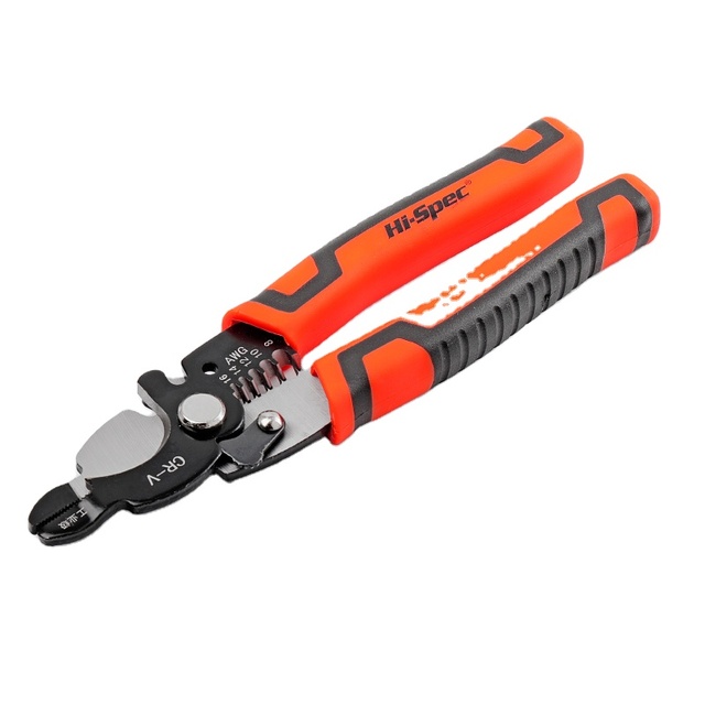 1pc Multifunction Electrician Installation Tool Wire Cable Stripper Cutter Pliers 8-26 AWG Metric Cutting Stripping Aluminum OEM