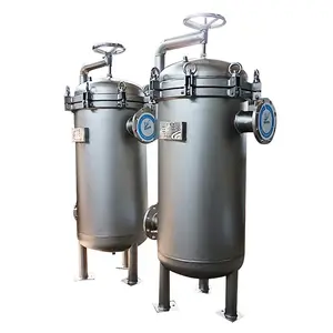 Multi bag filter housing with filter sock pressure meter low operation cost