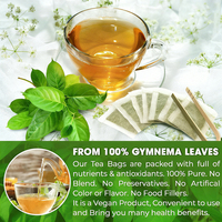 Tisane de Gymnema, Infusion Herbal Sans Sucre, Légèrement Amère et Corporelle, Étiquette Personnalisée, Vente en Gros OEM, Direct Usine