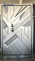 Puerta de Entrada de Seguridad de Aleación de Aluminio de Diseño Moderno |   Puerta Exterior Antirrobo con Aislamiento Térmico para Hoteles y Villas, Fábrica China