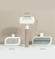 Kit de brosses de toilettage 3-en-1 détachable pour animaux de compagnie : brosse lissante, râteau pour sous-koir et brosse de toilettage (Juego De Cepillos Para Perros)