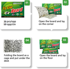 Trampa para Moscas Verdes <span class=keywords><strong>de</strong></span> Fácil Uso, 20 Piezas/Bolsa OPP, con Adhesivo Superfuerte para Oficinas y Hospitales - Product Image 3