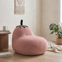 Fauteuil inclinable en tissu moderne et créatif en forme d'aubergine, avec sensation de confort nuageux pour salon