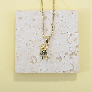 Collier de perles en cristal de dessin animé d'animal, ours en peluche, charme coloré, bijoux de style bohème, pendentif mignon pour filles et garçons, femmes - Product Image 5