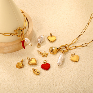 ขายส่งจี้ทอง 18K สแตนเลสสตีล DIY สำหรับทำเครื่องประดับเคลือบเงา จี้ห้อยคอ สร้อยข้อมือ อุปกรณ์ทำเครื่องประดับ - Product Image 4