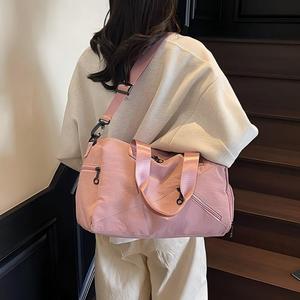 Bolsas de Almacenamiento Portátiles para Deportes y Viajes, Bolsa de Gimnasio Rosa al por Mayor, Personalizada, de Gran Capacidad, Resistente al Agua - Product Image 1