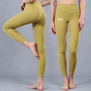 New Arrival Women's Gym Yoga Tights High Waist Ribbed Athletic <b>Leggings</b> Fit Naked Feeling Solid <b>Pattern</b> Workout Fitness Pants - Product Image 6
