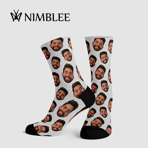 Bajo MOQ Cara personalizada Divertido Personalizado <span class=keywords><strong>Foto</strong></span> Imagen Impresión Calcetín Diseña tus propios <span class=keywords><strong>calcetines</strong></span> de sublimación en blanco <span class=keywords><strong>personalizados</strong></span> - Product Image 1