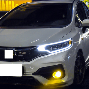 Phare de pare-chocs avant de haute qualité GK5 Guide de lumière LED feux de jour LED 4 lentilles phares pour <span class=keywords><strong>Honda</strong></span> Fit Jazz 2014-2020 - Product Image 2