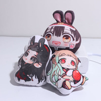 Porte-clés boule fourrure, coussin personnalisé, en peluche, Design Anime