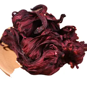 Mei gui qie nova florista seca de hibisco, flor vermelha escura para venda