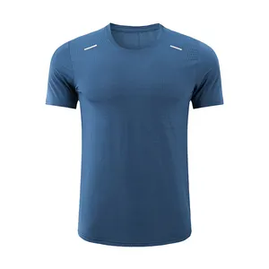 Mens Running Fitness Custom Logo Workout Sportswear Men Quick Dry Polyester T Shirts Active Training Wear Men Clothes