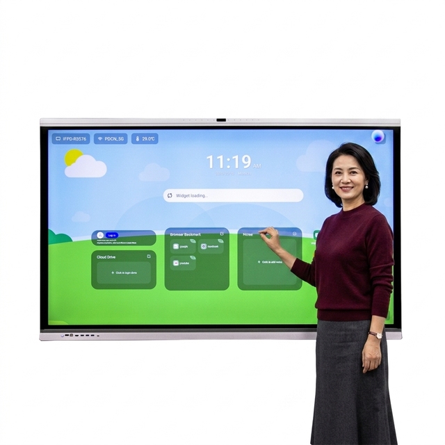 65 Inch Interactive Boards Smart Board 4K Touch Screen Dual OS OEM ODM Interactive Flat Panel for Classroom Education