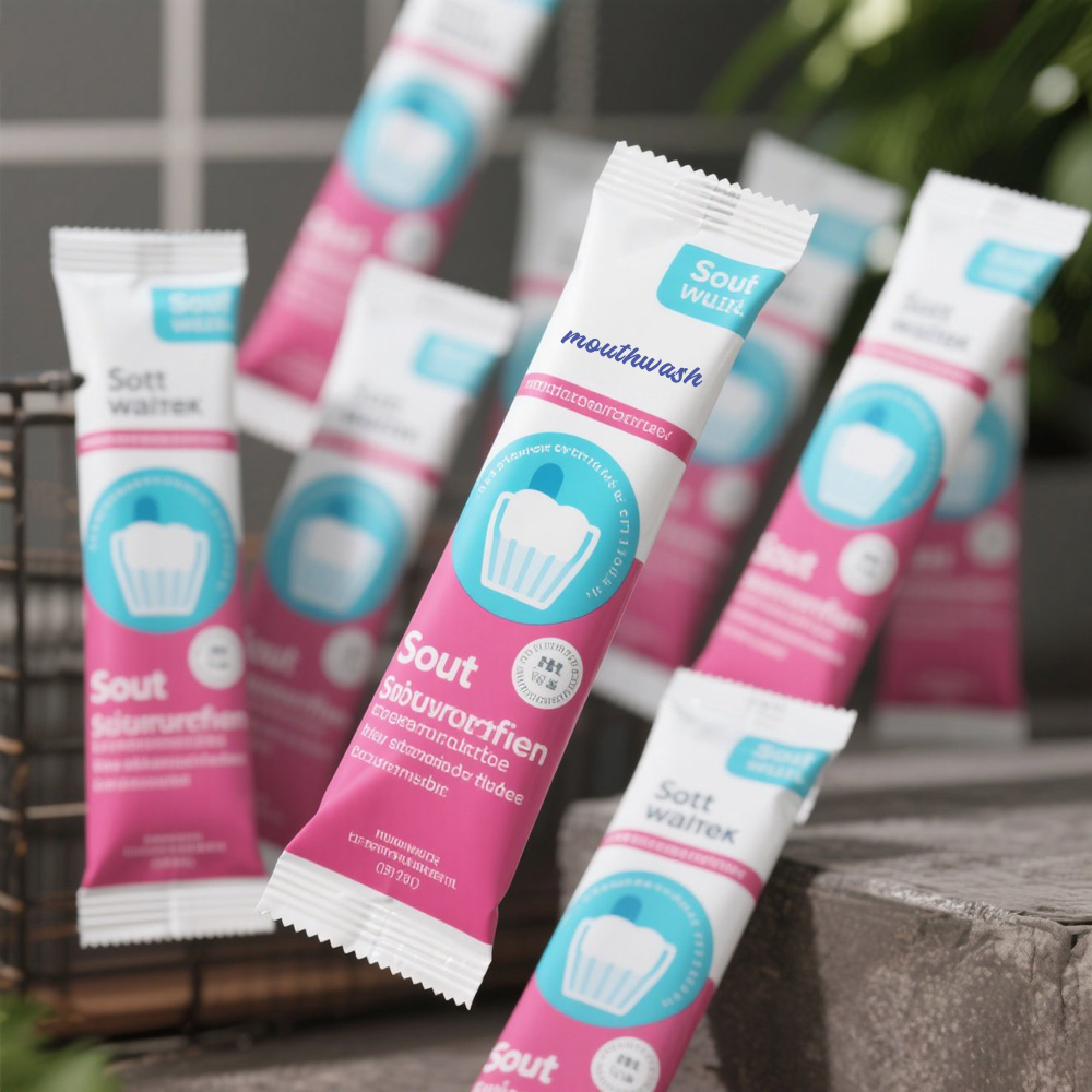 mouth rinse sachet packet empty film