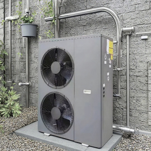 Pompe à chaleur monobloc air-eau à double ventilateur vertical gris mat R290 Full Inverter ERP A+++ avec contrôle à distance par application mobile pour extérieur - Product Image 1