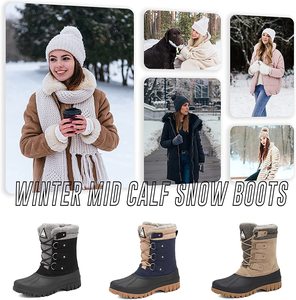 Botas de Nieve de Invierno para Mujer, de Media Pantorrilla, Impermeables, Antideslizantes, con Parte Superior de Piel de Vaca, de Alta Calidad, al por Mayor, de <span class=keywords><strong>Mishansha</strong></span> - Product Image 6