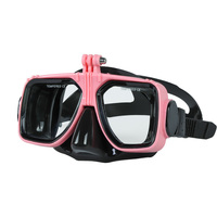 Masque de plongée et de snorkeling compatible GoPro fabriqué en Chine, en PVC, avec lentille en verre trempé, certifié CE pour la photo/vidéo