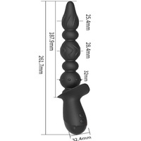 Masseur de prostate rechargeable pour hommes, 10 modes de vibration, jouet anal en silicone flexible, recharge USB