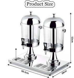 Dispensador de bebidas de acero inoxidable comercial de una sola cabeza 8 16 24L Dispensador de jugo caliente frío para fiestas fabulosas Bodas - Product Image 3