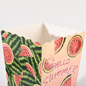 Logo personnalisable Gobelets à pop-corn en carton biodégradables <span class=keywords><strong>de</strong></span> 2mm Feuille d'or mate élégante pour les soirées cinéma pour chewing-gum sucre - Product Image 4
