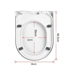 กดเดี่ยวง่ายปลดเร็วฝาครอบที่นั่งห้องน้ําบางวางช้าใช้งานง่ายที่นั่งชักโครก Duroplast Slim Uf - Product Image 4