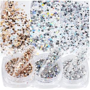 Kits de paillettes pour nail art, 12 boîtes, paillettes 3D pour ongles, paillettes métalliques brillantes, poudre acrylique, paillettes en poudre pour nail art - Product Image 4